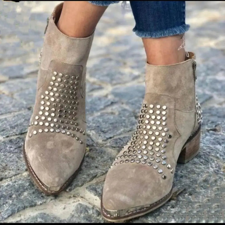 Clara | Studded Ankle Boots