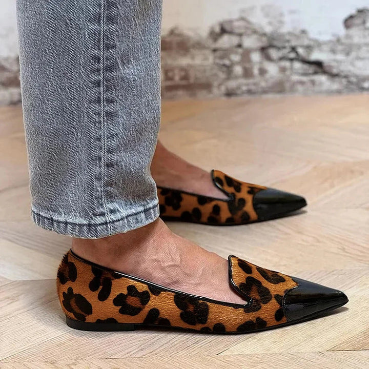 Eira | Elegant Animal Print Flats