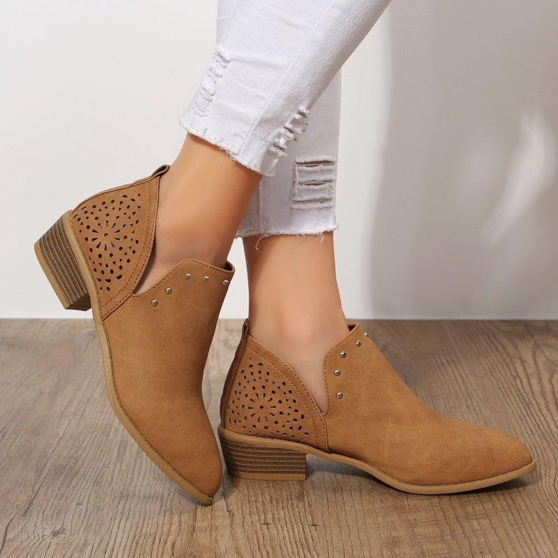 Clara | Perforated Ankle Boot