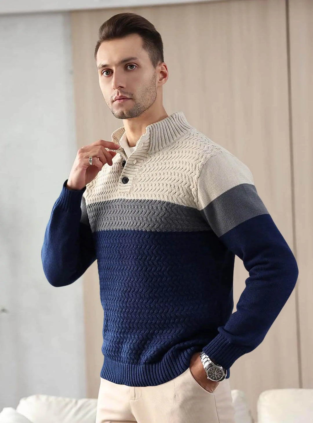 NORTHCREST COLOUR-BLOCK KNIT