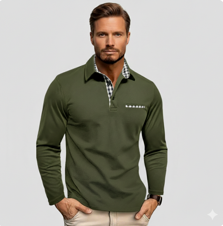 CALVERTON LONG-SLEEVE POLO