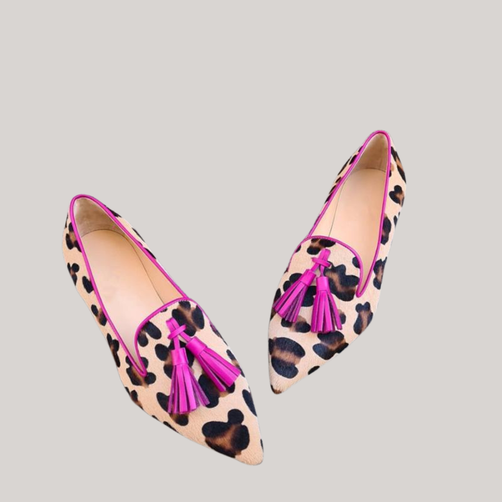 Lila | Pink Leopard Print Loafers