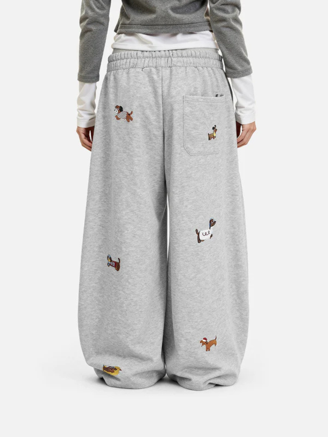 Dachshund Embroidery Sweatpants