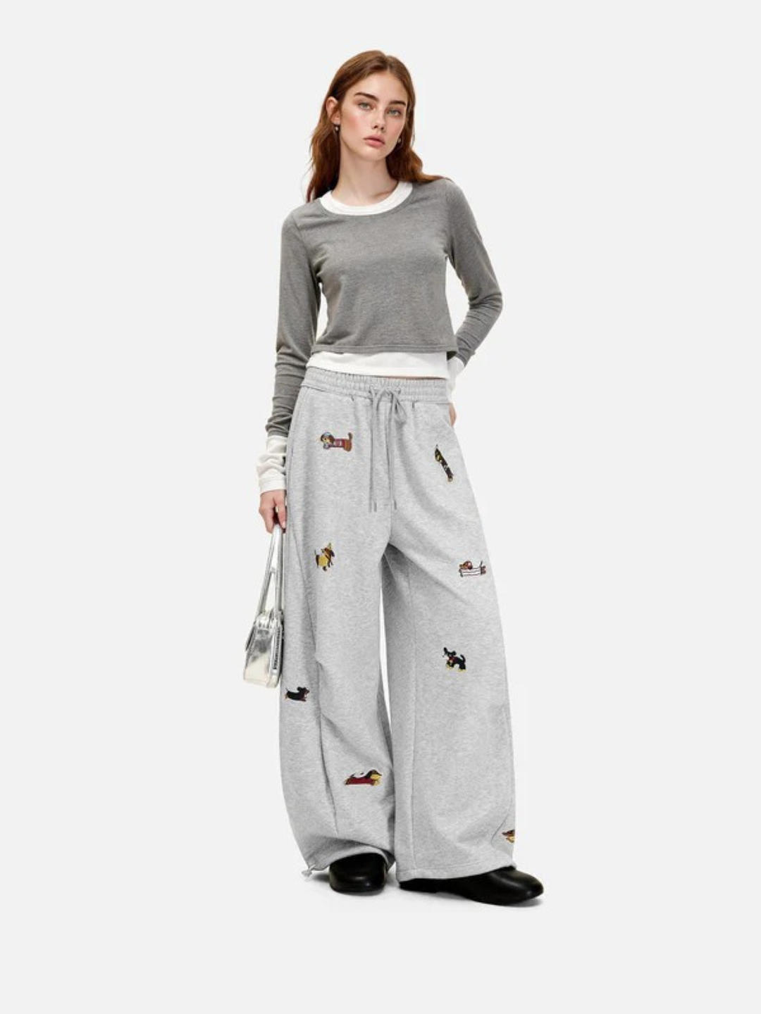 Dachshund Embroidery Sweatpants