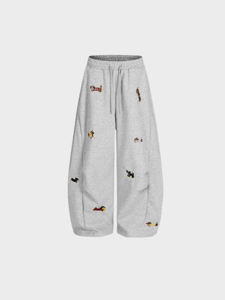 Dachshund Embroidery Sweatpants