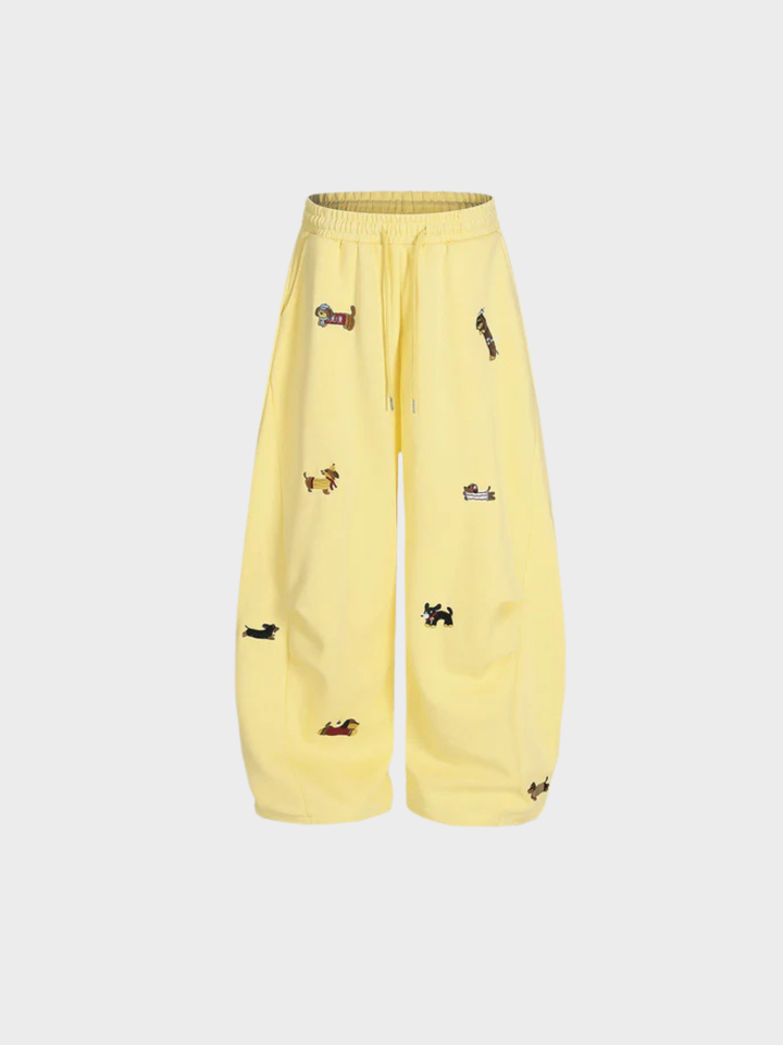 Dachshund Embroidery Sweatpants