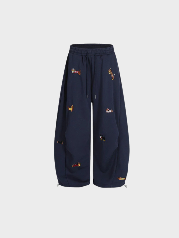 Dachshund Embroidery Sweatpants