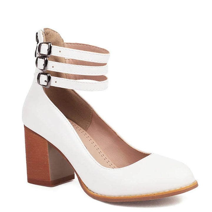 Aria | Elegant Triple Buckle Heels